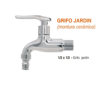 GRIFO JARDIN CROMADO 1/2 x 1/2